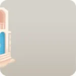 ベランダ付きの建物のミニチュア