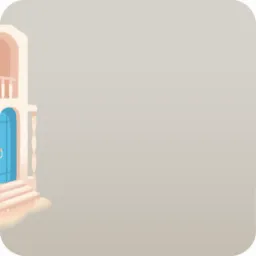 ベランダ付きの建物のミニチュア