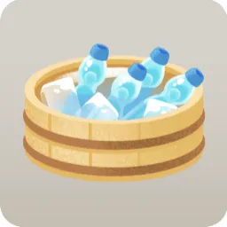 ラムネ瓶を冷やす桶