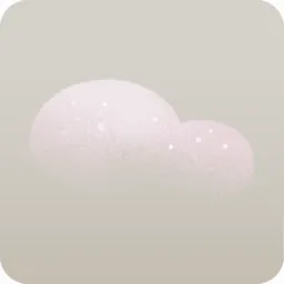 まるい形の雲・島デコ左