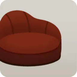 エレベーターの赤いソファー