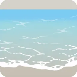 リゾートの波を模したシート