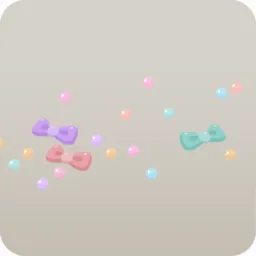 こぼれたカラフルデコパーツ