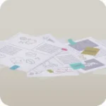 リヴリーの研究資料のルーズリーフ