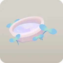 地中に埋まった小さなポット