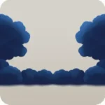 ほのかに明るい夜の森