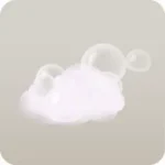泡の付いた小さなシャボン玉