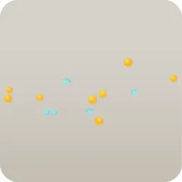 散らばるミモザ