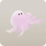 左から現れた布おばけ