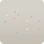 散らばる真珠風ビーズ