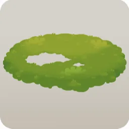 穴の空いた苔の絨毯
