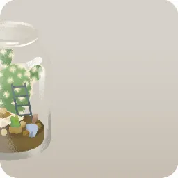 グラスボトル詰めの多肉植物
