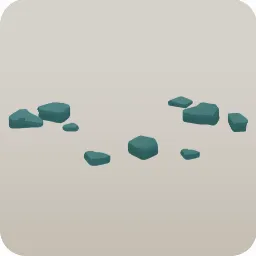 砕かれたコンクリートの破片