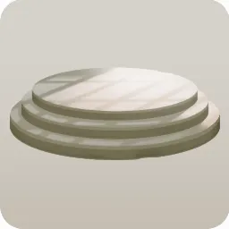光が差す大理石の台座