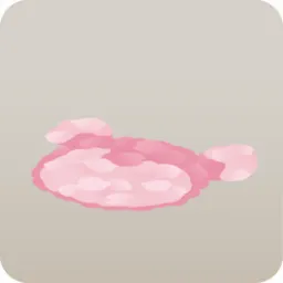 リヴリーの形に集めた桜の花びら
