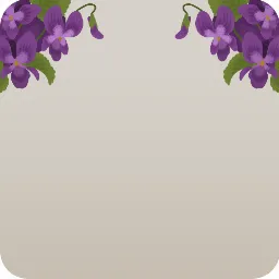 スミレとビオラの花飾り