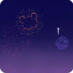 花火が咲く夏の夜空