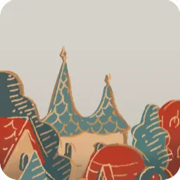 白昼夢の挿絵の街