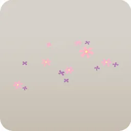 散らばった小花