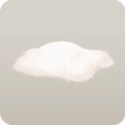 毛足の長いふわふわの白い布