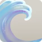 ガラスの波の飾り・大