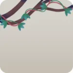 つる植物と曲がりくねった枝・上