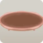 ピンク色の陶器のトレイ