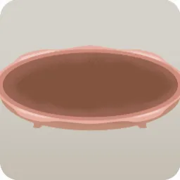ピンク色の陶器のトレイ