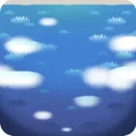残雪とともに光を帯びる森