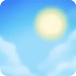 暑い日の夏空・水色