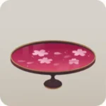 桜模様の漆盆