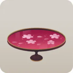 桜模様の漆盆