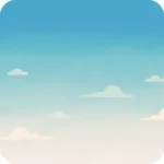 壁に描かれたリゾートの青空