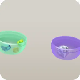 ハーフカプセル緑と紫・ラグ