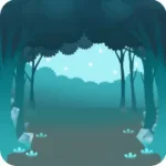 クリスタルの森の背景
