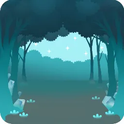 クリスタルの森の背景