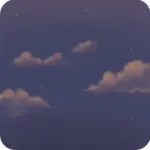 優しい紫の夕暮れ