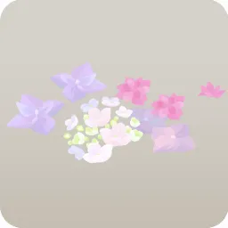 浮かぶ紫陽花・ラグ