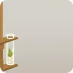 苔が育つ試験管スタンド