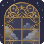 星空が見える窓の背景