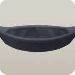 静かな木製ボート・黒