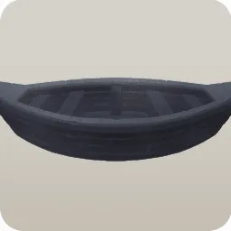 静かな木製ボート・黒