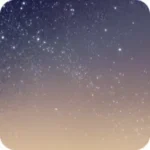 明け方の星空
