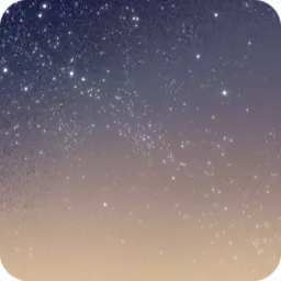 明け方の星空