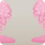 湖畔の枝垂桜・昼