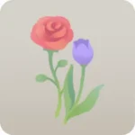 並んだ薔薇とチューリップ