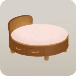 丸い木製ベッド