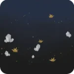 星と水晶が落ちている地面