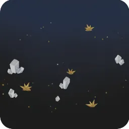 星と水晶が落ちている地面