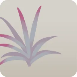 細長い葉の温室の植物・赤